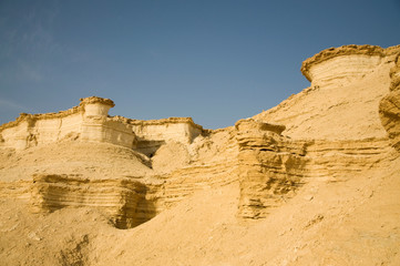 Geology layers in Dead sea area