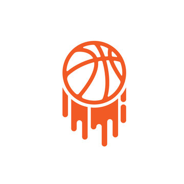 Painting basketball symbol