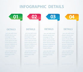 info graphic Vector template with 4 options. Can be used for web, diagram, graph, presentation, chart, report, step by step infographics. Abstract background 