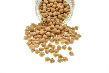 chickpeas isolated on white background