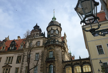 Corner turret of with indoor  passage, Dresden Castle.