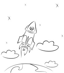 Ракета в космосе