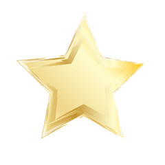Gold star. Vector element for different design
