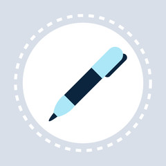 Office classic pen creative equipment concept flat