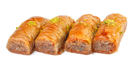 Turkish Ramadan Dessert Baklava isolated on white