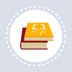 books icon business learning education concept flat isolated