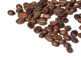 coffee beans isolated on white background