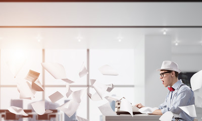 Creative inspiration of young writer.