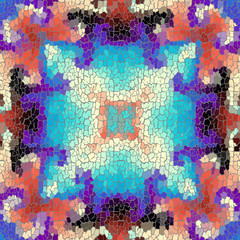 Fototapeta premium Seamless grunge abstract square pattern. Paint grunge cracks.