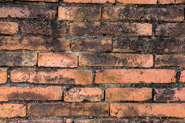 old red brick wall background