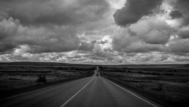 Road. Black and white background. Modern. Gotic. © Yekaterina Tsap