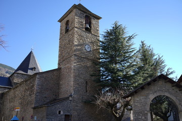 Fototapeta na wymiar Benasque. Village of Huesca in Aragon, Spain