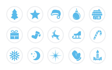 Vector set of Christmas icons.