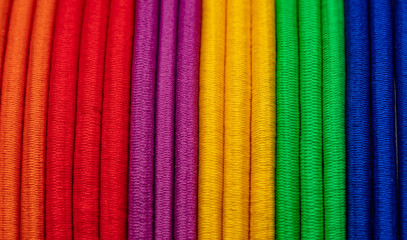 rainbow colored straps