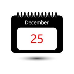 Calendar icon flat. Vector illustration