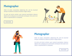 Still Life Photographer and Journalist Banners Set