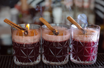 glasses of mulled wine