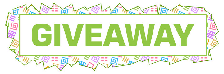 Giveaway Colorful Squares Texture Green Horizontal 