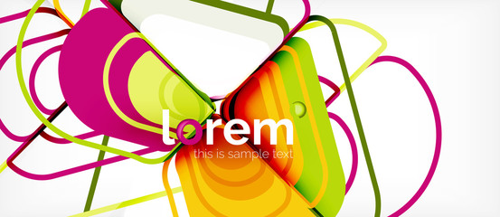 Abstract background multicolored geometric shapes modern design