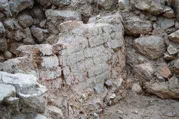 Archaeological excavation in Judaean Shefela area of Israel, Khirbet El-Rai Iron age site, excavation site during dig