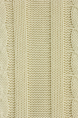 White Knitted Wool Background With Visible Details
