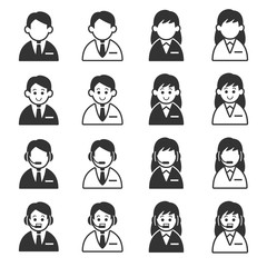 ビジネスマンアイコンセット