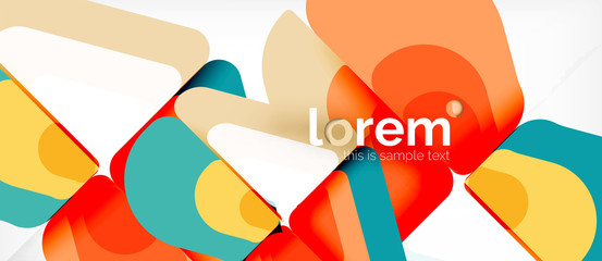Abstract background multicolored geometric shapes modern design