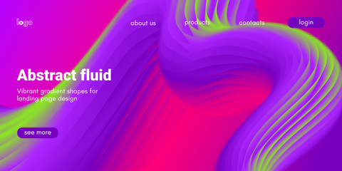 Abstract Fluid Background for Landing Page.