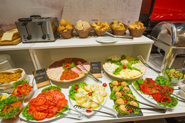 Hotel buffet breakfast