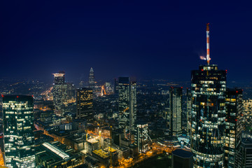 Fototapeta premium Widok na Frankfurt nocą