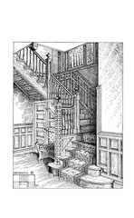 Ladder retro illustration