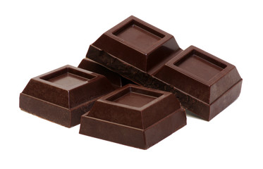 broken bar of dark chocolate