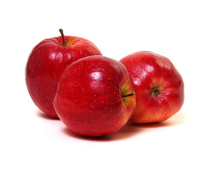 Red apple on white