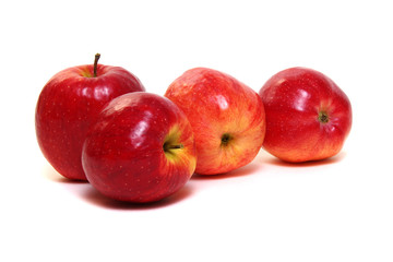 Red apple on white