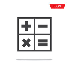 Calculator icon vector isolated on white background.