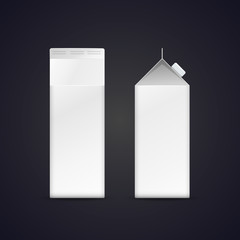 vector blank packaging mockup.