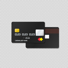 Fototapeta premium vector blank bank card mockup.