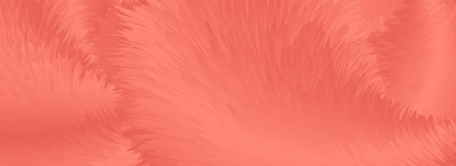 Living coral abstract fluffy fur banner