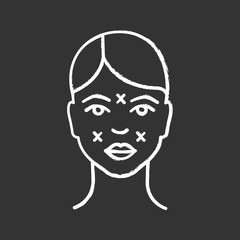 Neurotoxin injection sites chalk icon