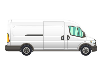 Illustration of realistic van on a white background.