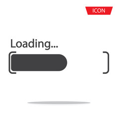 Fototapeta premium loading bar progress icons, load sign vector isolated on white background.