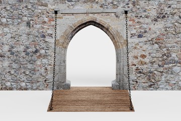 Realistic 3D Render of Medieval Gate