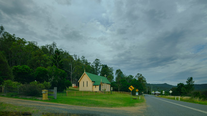 St Mark's Anglican Church in Laguna on the Great Northern Road near Wollombi, Hunter Valley, NSW, Australia