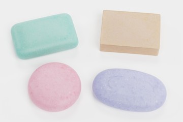 Realistic 3D Render of Soaps