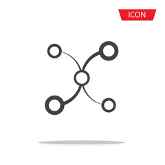 Hub network connection icon vector isolated on white background.