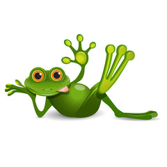 Stock Illustration Thick Frog Resting