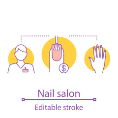 Nail salon concept icon
