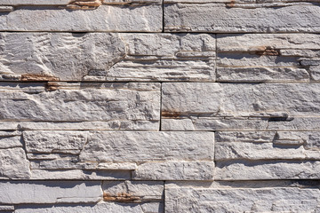 Wall with Rectangular white Stones - Background
