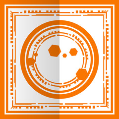 Vector minimal geometric background. Square and circle for your design.