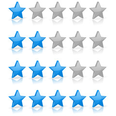 Blue stars. Rating levels